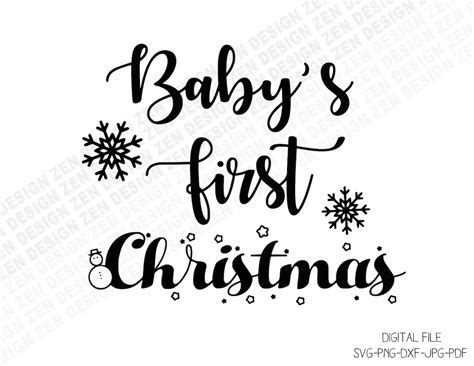 Babys First Christmas Svg Christmas Svg First Christmas Svg Baby