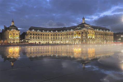 Place De La Bourse in Bordeaux Stock Photo - Image of tourism, water ...