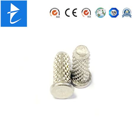 Fastener Custom Stainless Steel Flat Round Head Special Knurled Thread