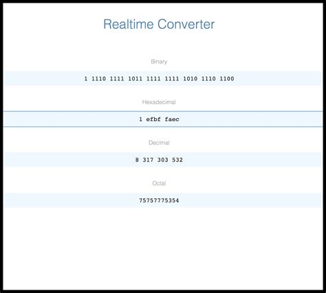 Realtime Hex Bin Dec Converter Source Code For Sell