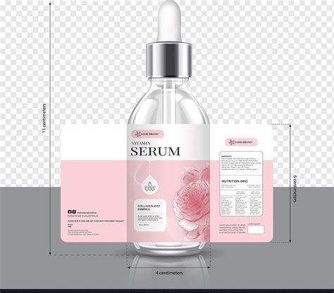 Rose Extract Vitamin Serum Packaging Bottle Petal Png PNGWing