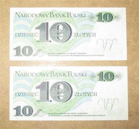 Banknoty 10 zł Józef Bem PRL banknot 1982 monety złoty Łódź Widzew