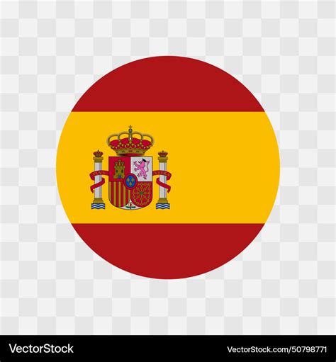 Circle flag of spain Royalty Free Vector Image