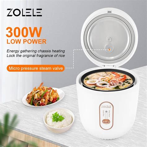 Zolele Multi Function Rice Cooker 1 6L Capacity 300W Power Non Stick