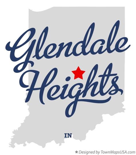 Map of Glendale Heights, IN, Indiana