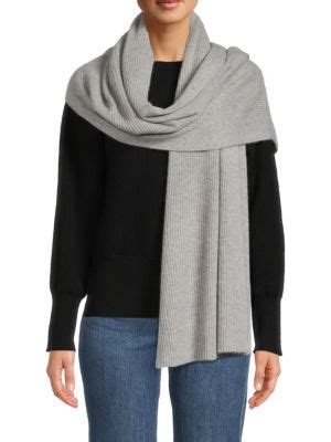 Portolano Ribbed Cashmere Wrap On SALE Saks OFF 5TH