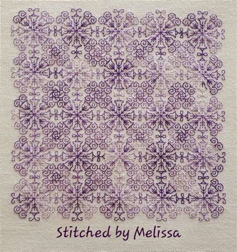 Bell Flower Lace Panel Blackwork Chart Etsy Canada Blackwork