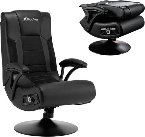 X Rocker Ergonomic Bluetooth Swivel Gaming Chair Black