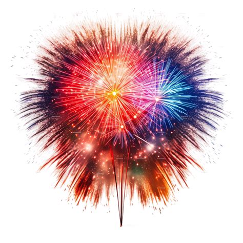 AI generated new fireworks on transparent background PNG image, happy ...