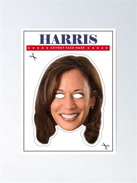 "KAMALA HARRIS MASK" Poster for Sale by partyfarty | Redbubble