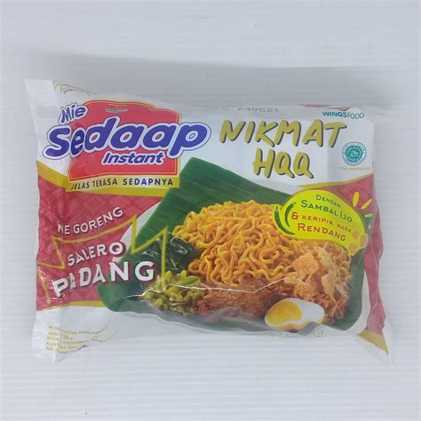 Baru Mie Sedaap Mie Goreng Salero Padang Gr Dengan Sambal Ijo Dan