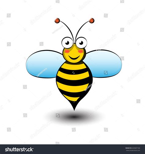 Cute Bee Cartoon Vector Illustration Royalty Free Stock Vector