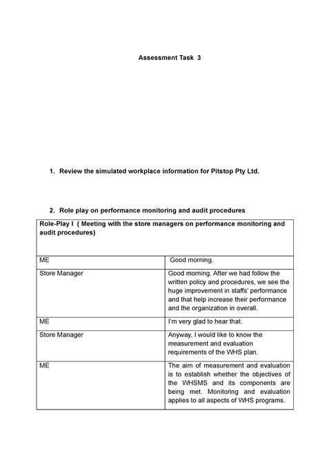 Bsbwhs 605 Develop Implement And Maintain WHS Management Systems Task 3