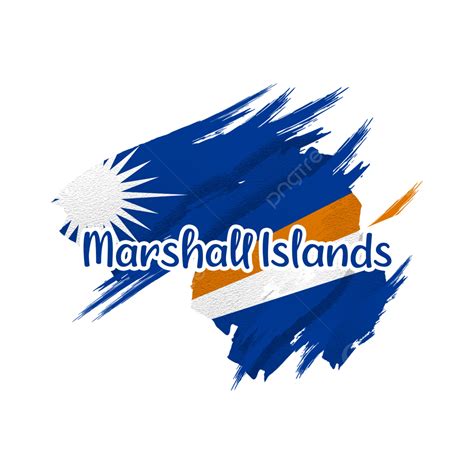 Bandeira Das Ilhas Marshall Com Pincel Aquarela Para A Copa Do Mundo