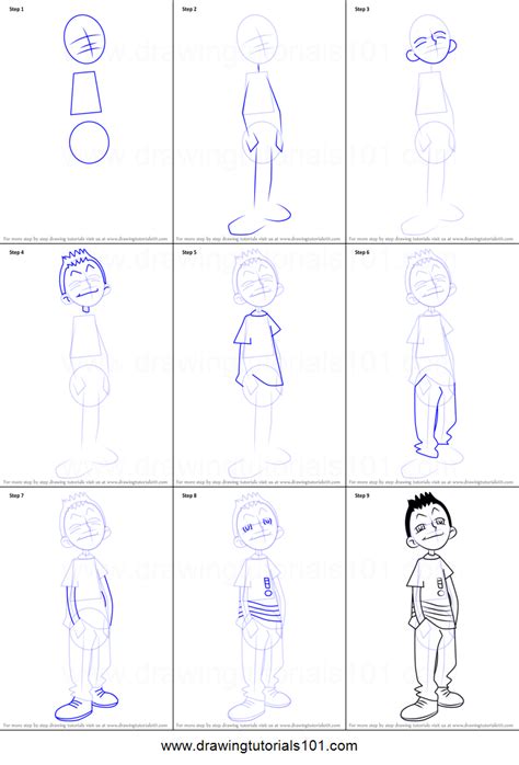 How To Draw Kenta Iizuka From Ojamajo Doremi Printable Step By Step