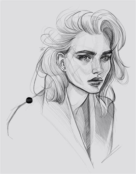 Digital portrait sketches | Domestika