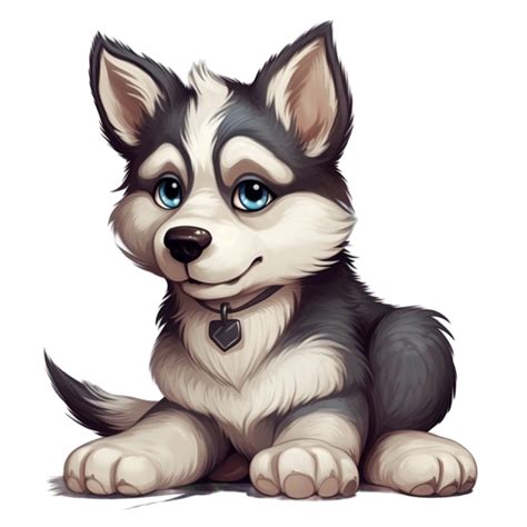 Siberiano Fornido Perro Clipart Ai Generado Png