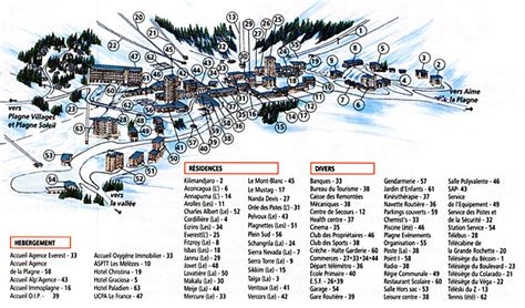 Maps of Belle Plagne ski resort in France | SNO