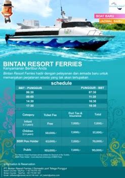 BINTAN RESORT FERRIES - BATAM: Ferry Schedule