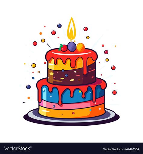 Birthday cake Royalty Free Vector Image - VectorStock