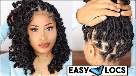 Easy BUTTERFLY LOCS NO Crochet NO Bands YouTube