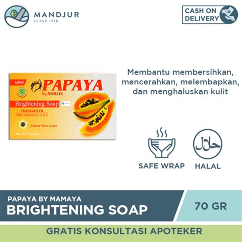 Sabun Papaya By Mamaya Brightening Soap Gr Original Bpom Lazada