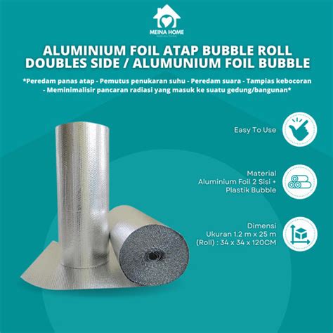 Jual Alumunium Foil Atap Double Side Bubble Roll Tebal Mm Peredam