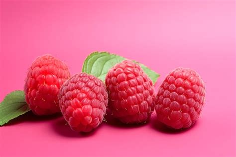 Premium AI Image Fresh Raspberries Isolated