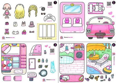 Barbie Cute Camper Paper Diy Printables Paper Toy Play Book Busy