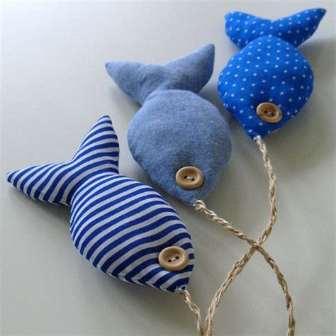 Fabric Fishy Bunch Blue Fabric Fish Sewing Toys Sewing Projects