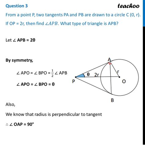 Term 2 From A Point P Two Tangents PA And PB Are Drawn To A Circle