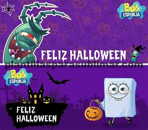 Bob Esponja Halloween Plantillas Tazas Plantillas Para Sublimar