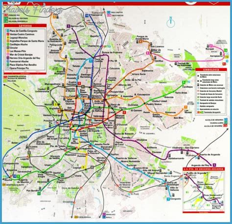 Madrid Subway Map - TravelsFinders.Com