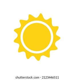 Vector Cartoon Yellow Sun Shining Light Stock Vector Royalty Free