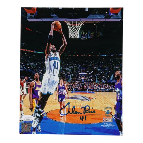 Glen Rice Signed Hornets 8x10 Photo JSA Pristine Auction