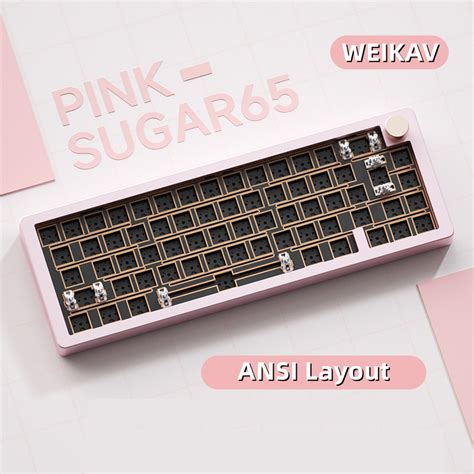 WEIKAV Sugar Mechanical Keyboard CNC Aluminum Case ANSI Layout Hot Swap RGB Backlight
