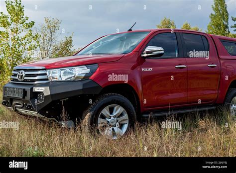 Ukraine Kiew Oktober Roter Neuer X Pickup Mit Toyota Hilux