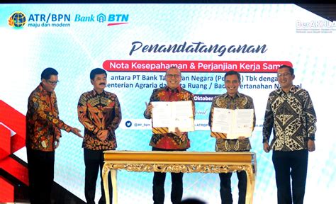 Kementerian Atr Bpn Dan Btn Kolaborasi Percepat Penyelesaian Sertifikat