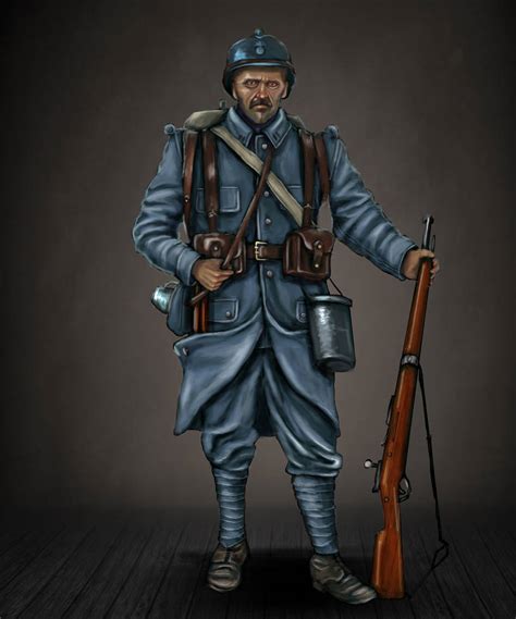 French Ww1 Infantry Soldier By Timcatherall On Deviantart