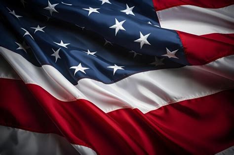 Premium AI Image | American flag waving patriotic background