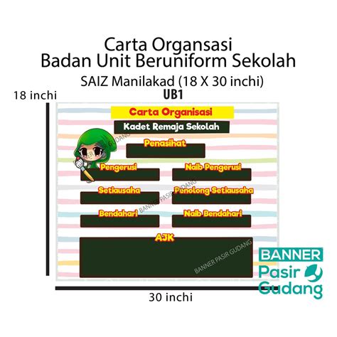 Carta Organisasi Unit Beruniform Saiz Manilakad X Inci Shopee Malaysia