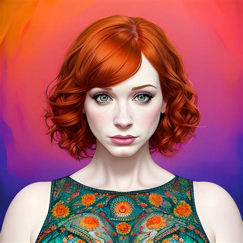 Ultra realistic photo portrait of Christina Hendricks, full body