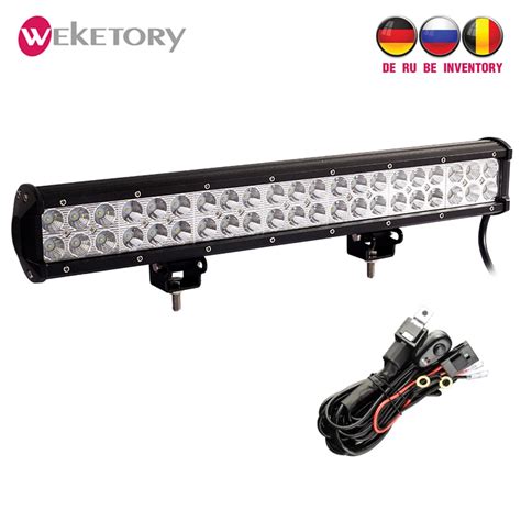 Inch W Led Work Light Bar For Tractor Boat Offroad Wd X Truck