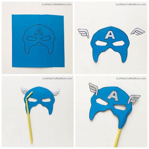 Printable Captain America And Flash Mask Superhero Party