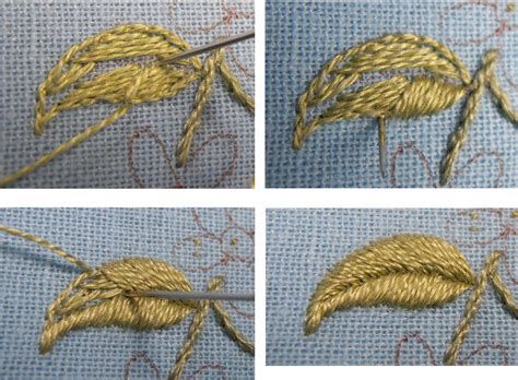 Anna Scott Satin Stitch Leaves