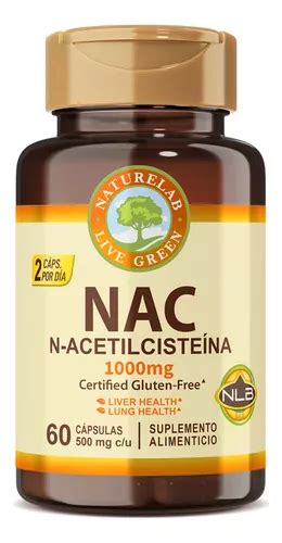 Nac N Acetil Cisteina 1000 Mg Naturelab Vegano 60 Capsulas Sabor Sin