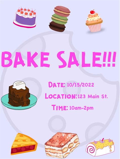 Bake Sale Poster - Etsy