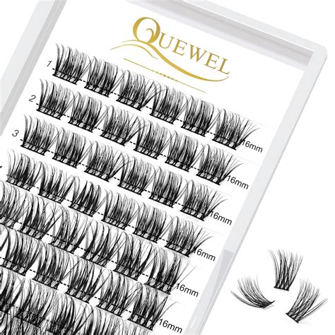 Amazon QUEWEL Lash Clusters 72 Pcs Wide Stem Cluster Individual