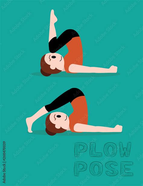 Plow Pose Cartoon Vector Illustration Stock Vector | Adobe Stock