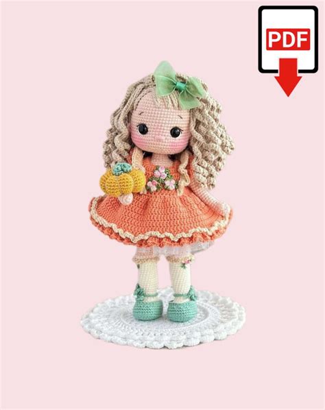 Receita Amigurumi Boneca de Abóbora 04 Português Elo7